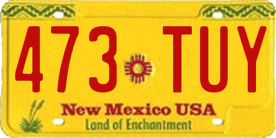 NM license plate 473TUY