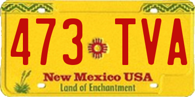 NM license plate 473TVA