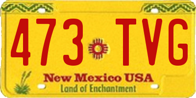 NM license plate 473TVG