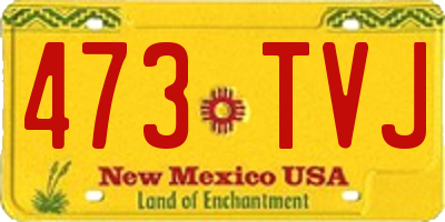 NM license plate 473TVJ