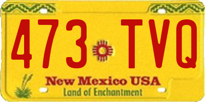 NM license plate 473TVQ