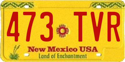 NM license plate 473TVR