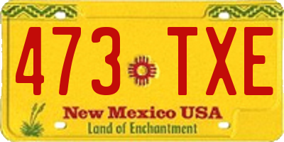 NM license plate 473TXE