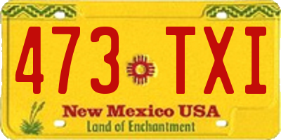 NM license plate 473TXI