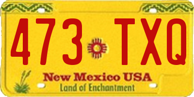 NM license plate 473TXQ