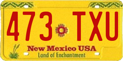 NM license plate 473TXU