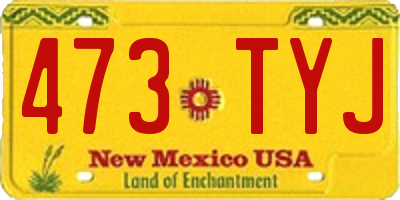 NM license plate 473TYJ