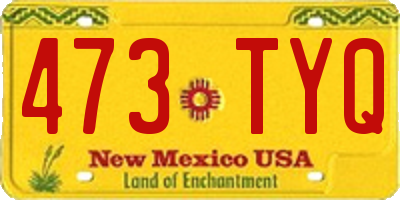 NM license plate 473TYQ