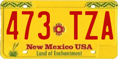 NM license plate 473TZA