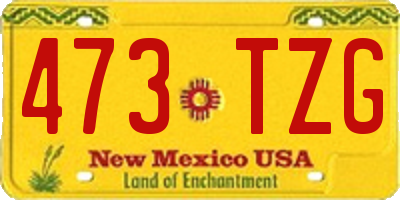 NM license plate 473TZG