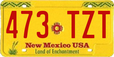 NM license plate 473TZT