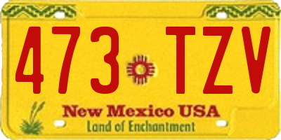 NM license plate 473TZV