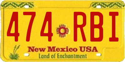NM license plate 474RBI
