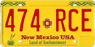 NM license plate 474RCE