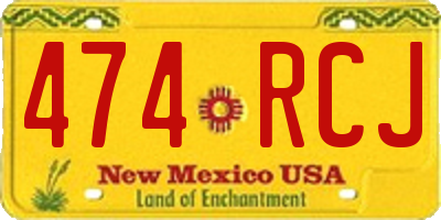 NM license plate 474RCJ