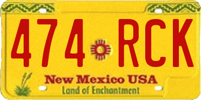 NM license plate 474RCK