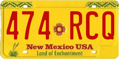 NM license plate 474RCQ
