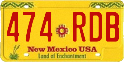 NM license plate 474RDB