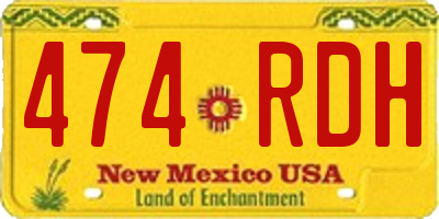 NM license plate 474RDH