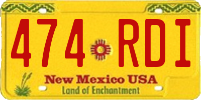 NM license plate 474RDI