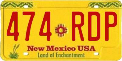 NM license plate 474RDP