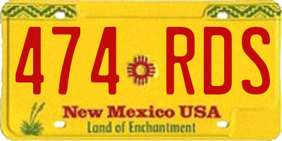 NM license plate 474RDS