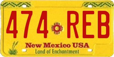 NM license plate 474REB