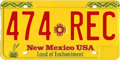 NM license plate 474REC