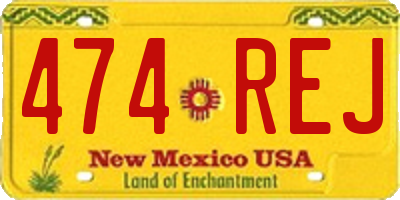 NM license plate 474REJ