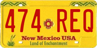 NM license plate 474REQ