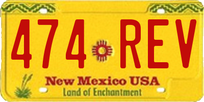 NM license plate 474REV