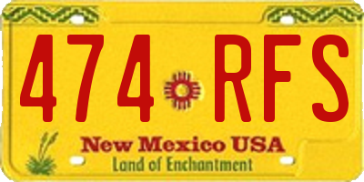 NM license plate 474RFS
