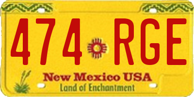 NM license plate 474RGE