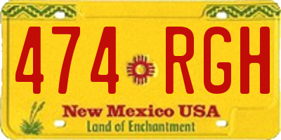 NM license plate 474RGH