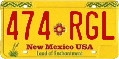 NM license plate 474RGL