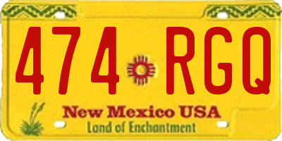 NM license plate 474RGQ