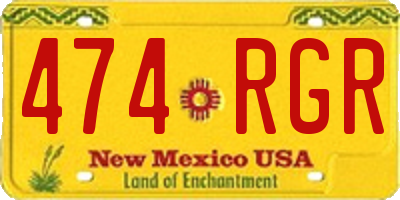 NM license plate 474RGR