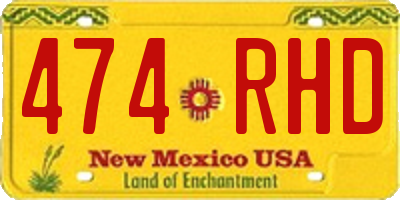 NM license plate 474RHD
