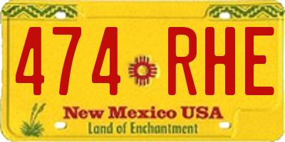 NM license plate 474RHE