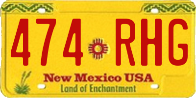 NM license plate 474RHG