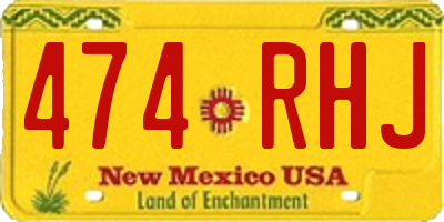 NM license plate 474RHJ