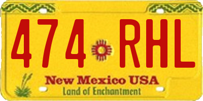 NM license plate 474RHL