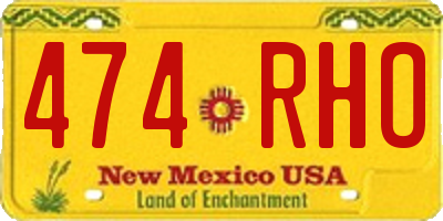 NM license plate 474RHO