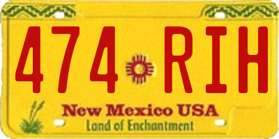 NM license plate 474RIH