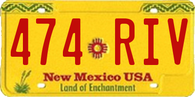 NM license plate 474RIV