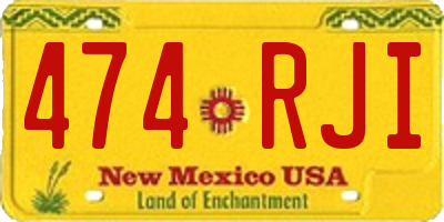 NM license plate 474RJI