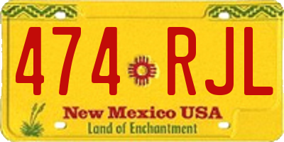 NM license plate 474RJL