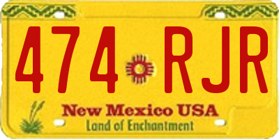NM license plate 474RJR