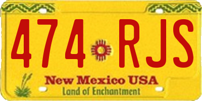 NM license plate 474RJS
