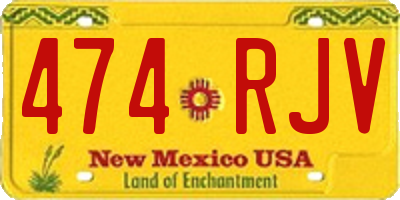 NM license plate 474RJV